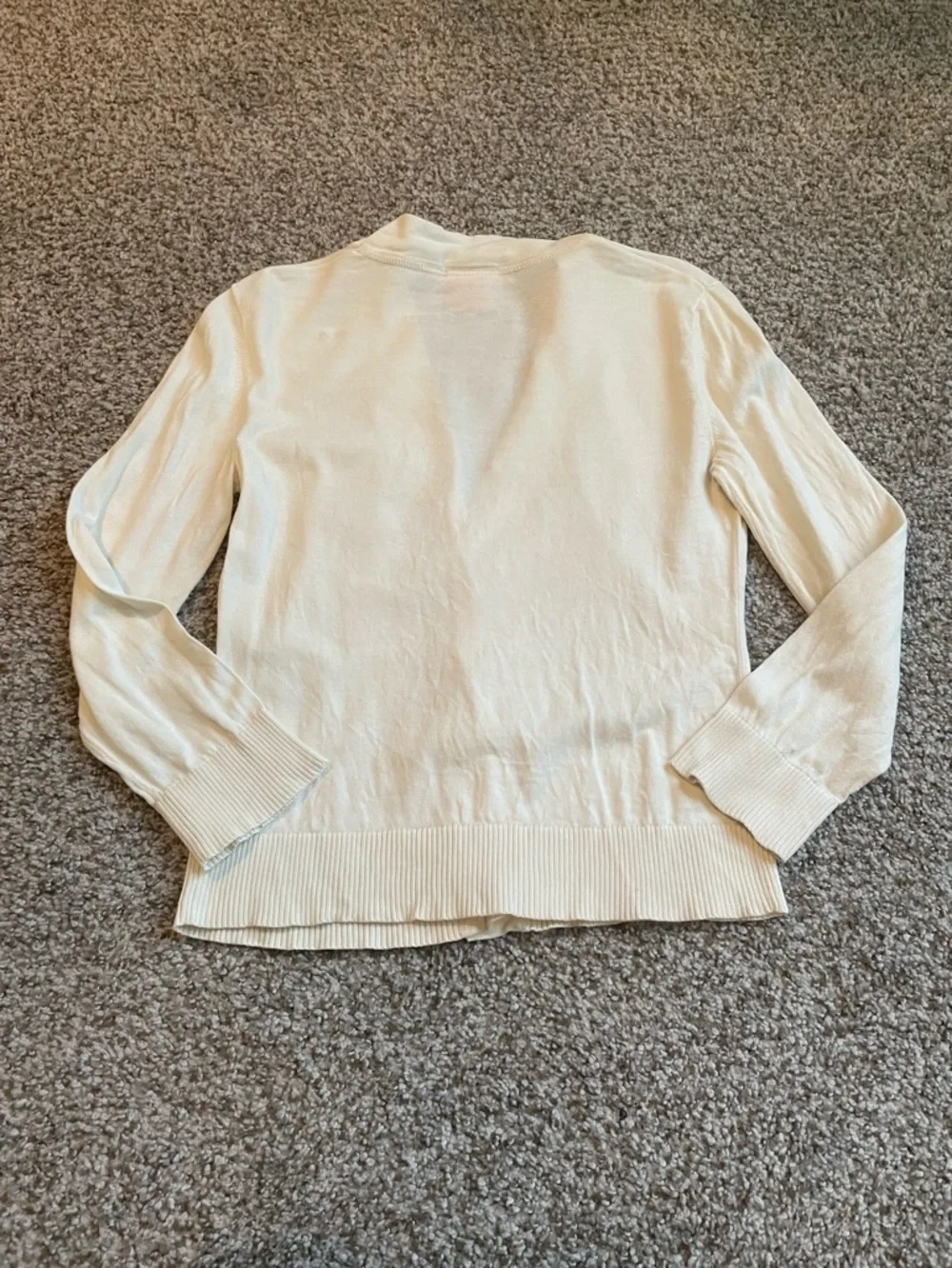 Tory‎ Burch V-Neck Gold Tone Button Front Cardigan Cotton XS